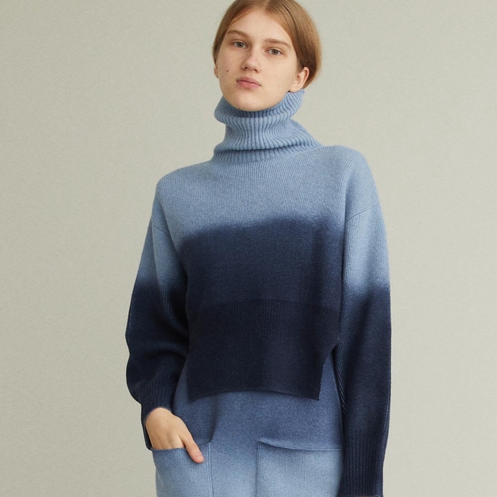 Cedric Charlier ombré turtleneck sweater sz 44